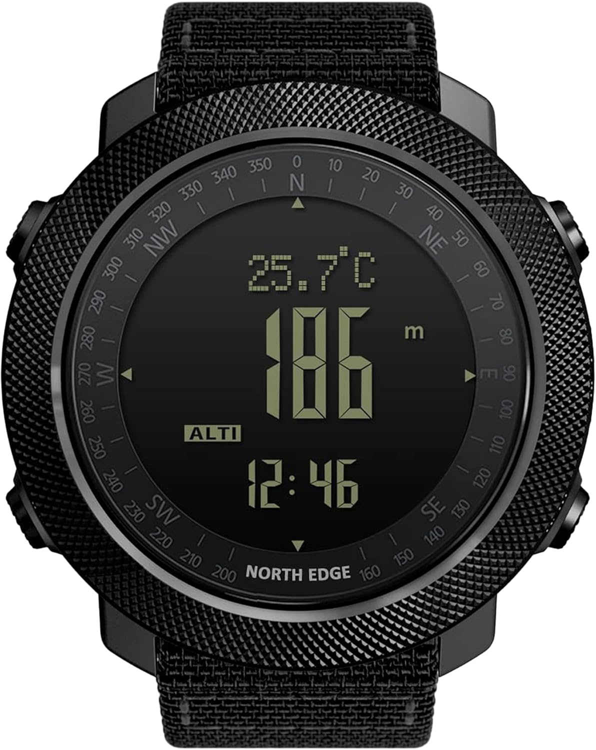 North Edge tactical outdoor watch with altimeter compass