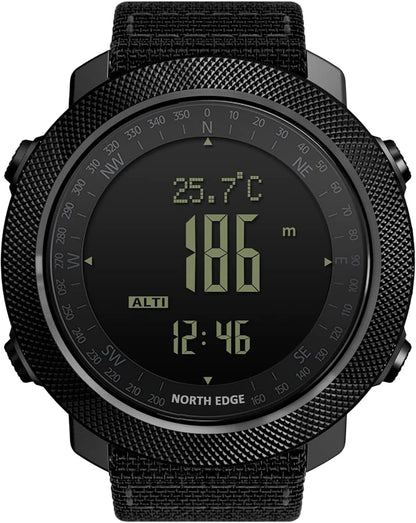 North Edge tactical outdoor watch with altimeter compass