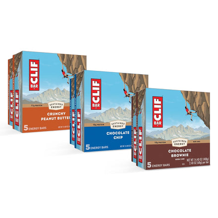 Clif Bar Energy Protein Bars - Variety Pack (30 Bars)