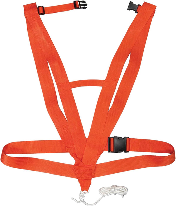 Hunters Specialties deer drag rope with padded shoulder harness for solo deer recovery