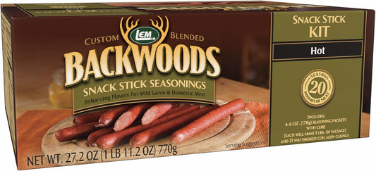 LEM Backwoods snack stick seasoning kit with cure packet