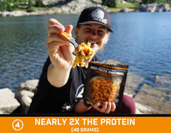Peak Refuel trail food variety pack featuring freeze-dried backpacking meals with real meat, high protein, quick prep, ideal for camping.