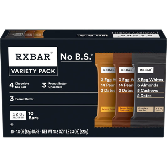 RXBAR Whole Food Protein Bars - Variety 10 Pack - Peak Performance Outfitters