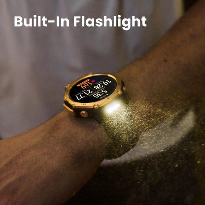 Amazfit T-Rex 3 Pro Outdoor Smart Watch 48mm Sapphire AMOLED Display, Dual-Band GPS, Offline Maps, Built-In Flashlight, Black