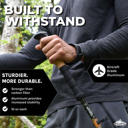 Cascade Mountain Tech Lightweight Aircraft-Grade Aluminum Trekking Poles