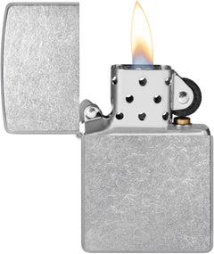 Zippo Classic Street Chrome Pocket Lighter for fire starting, featuring a sleek chrome finish and classic Zippo design.