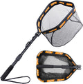 Rubber Coated Floating Fishing Net for Various Fish Species, Easy Catch & Release - Compact and Foldable