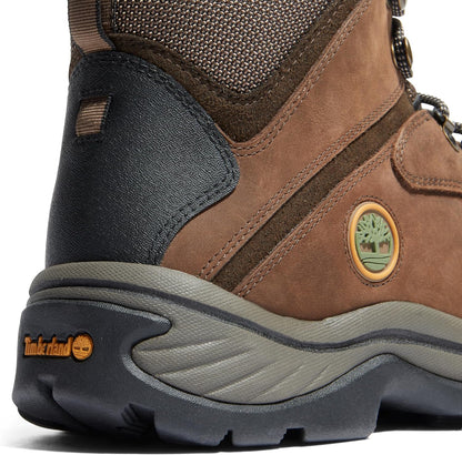 Timberland White Ledge mid waterproof hiking boot with seam-sealed leather upper and rubber lug outsole