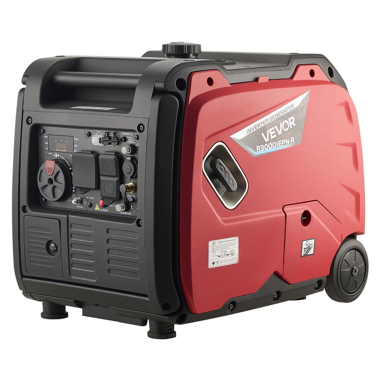 VEVOR Inverter Generator 4200W Peak Watt Quiet Generator Gas & LPG Powered