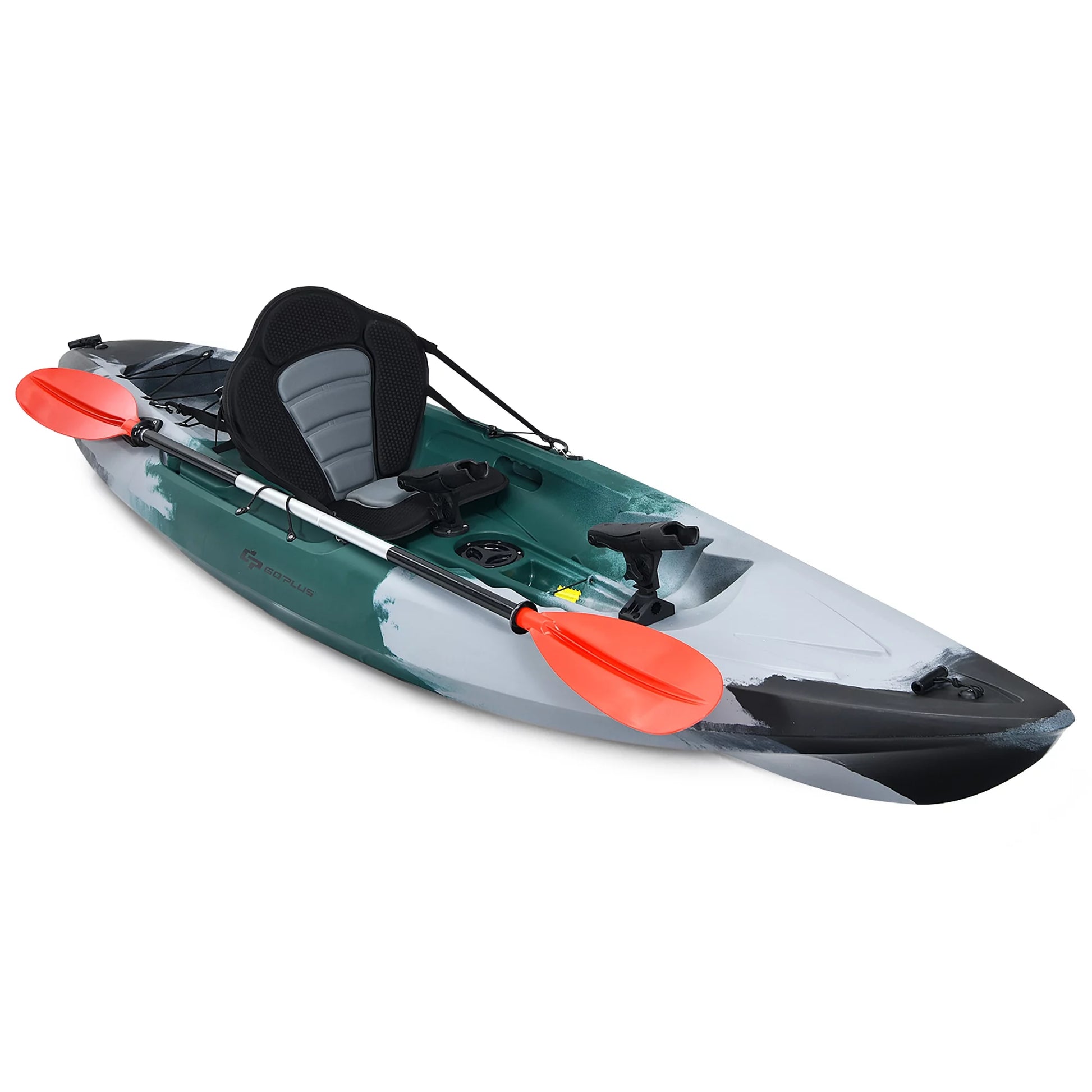 Sit-On-Top Fishing Kayak with Rod Holders and Paddle - Peak Performance Outfitters