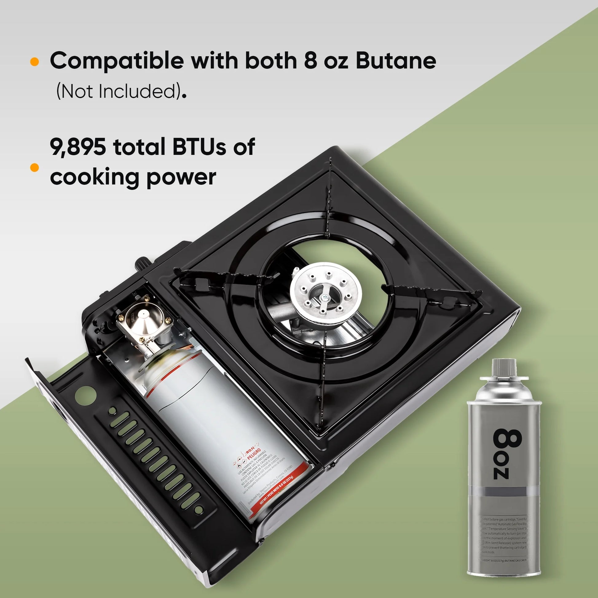 Portable Camping Gas Stove with 9,800 BTU and 3KW Power - Peak Performance Outfitters