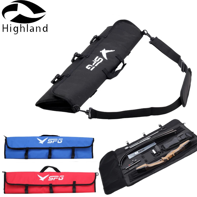 Collapsible Recurve Bow Bag with Shoulder Handle for Archery Equipment Storage - Peak Performance Outfitters