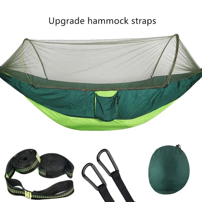 2023 Portable Camping Hammock with Mosquito Net and Pop-Up Light - Peak Performance Outfitters