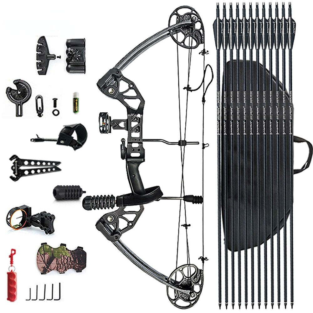 Adjustable 30-70lbs Compound Bow Set for Archery Hunting and Shooting Training - Peak Performance Outfitters