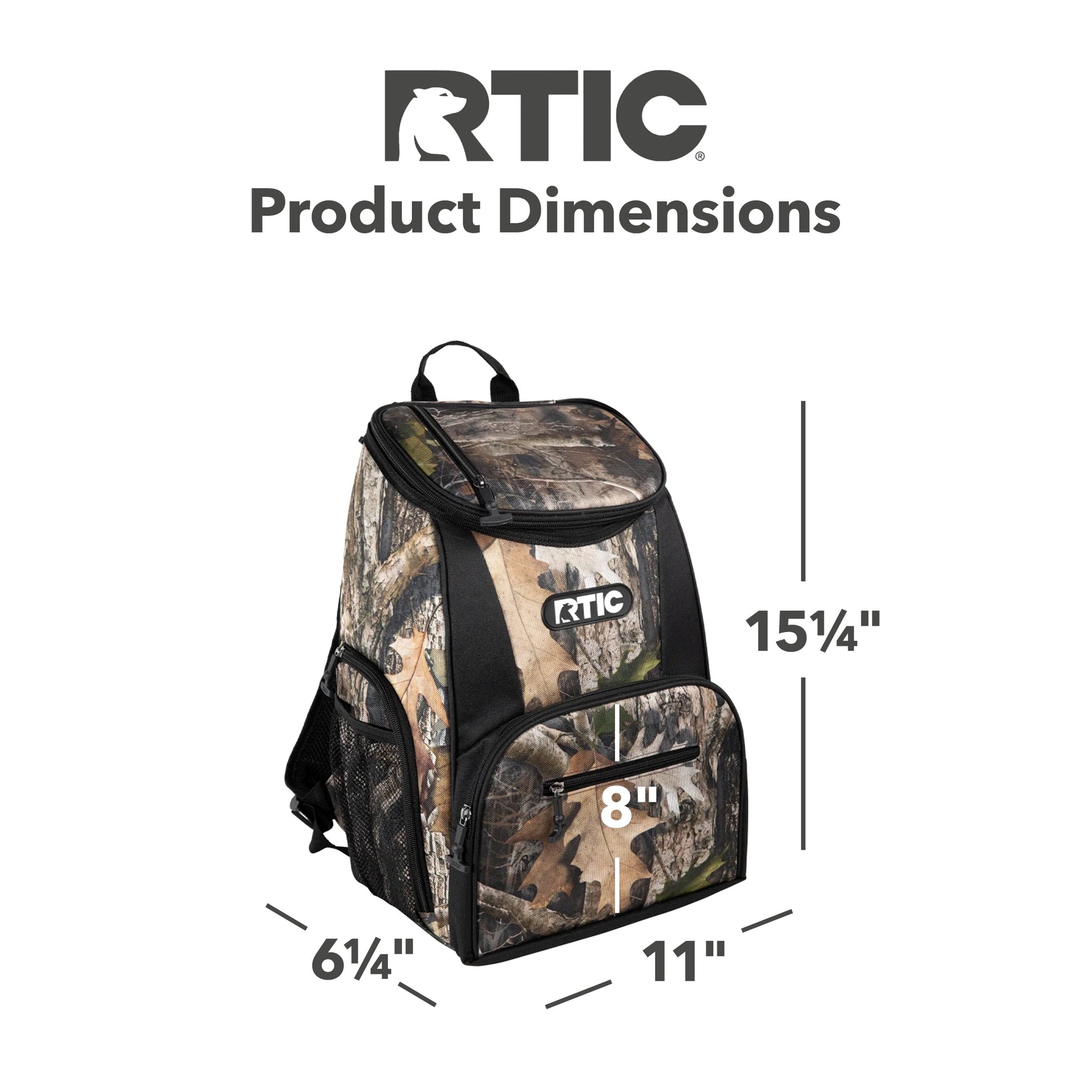 Lightweight Insulated Cooler Backpack with 15-Can Capacity and Additional Storage Pockets - Kanati Camo - Peak Performance Outfitters