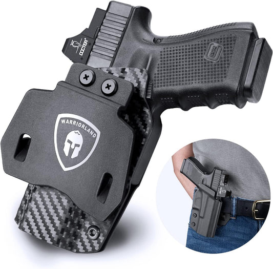 Outside Waistband Holster with Optic Cut for Glock 17/19, G43/43X, Hellcat, Taurus G2C/G3C, M&P Shield 9, M&P 9/380 Shield EZ, P320 - 1.75 Inch Paddle, Adjustable Retention