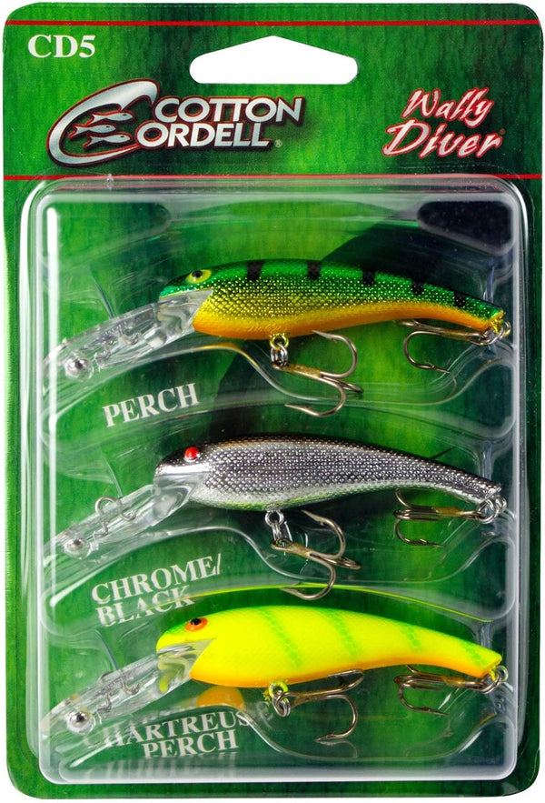 Cotton Cordell Wally Diver walleye crankbait in shad finish for deep trolling and casting