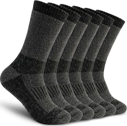 Time May Tell men's merino wool hiking cushion socks thermal crew