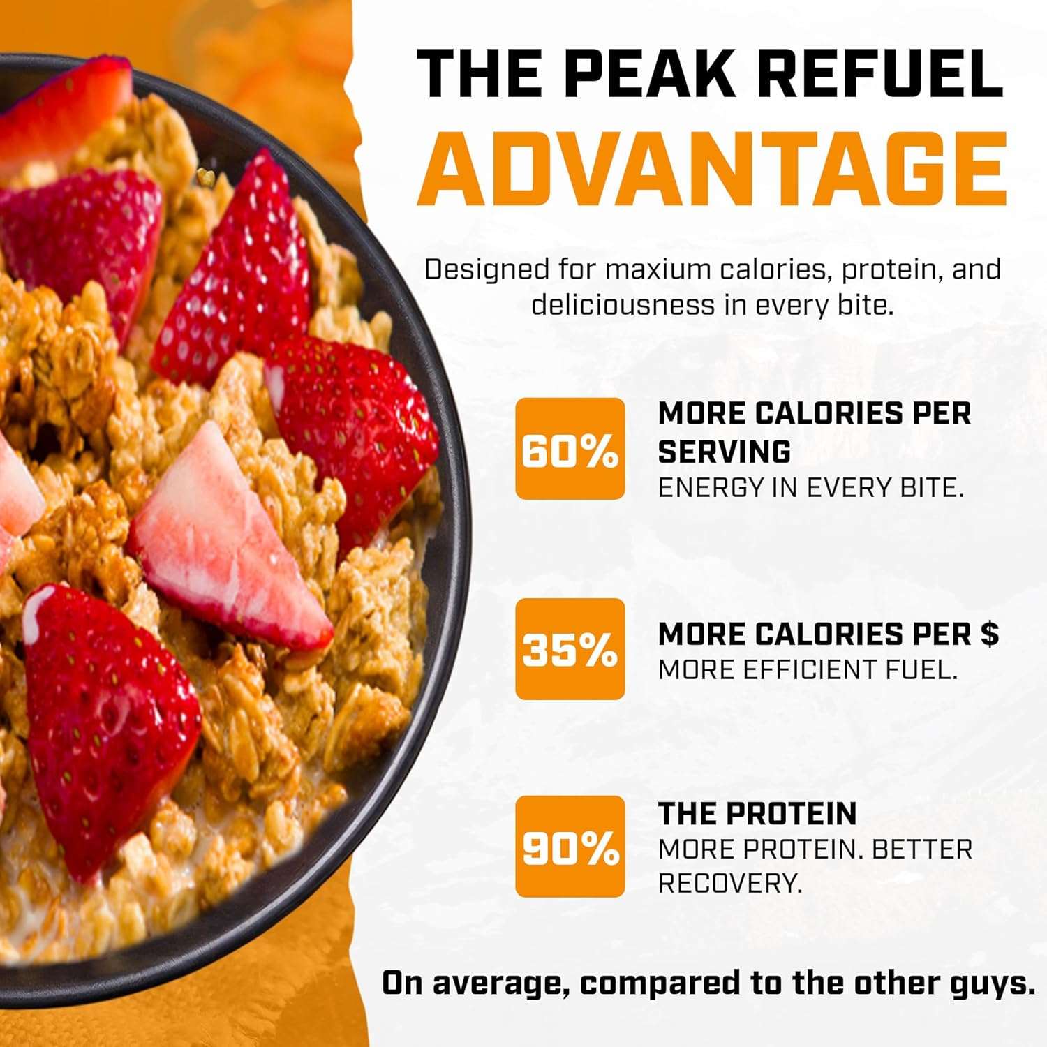 Peak Refuel Strawberry Granola 2-Pack  - Freeze Dried Backpacking, Camping & Emergency Prep Food  - 2 Servings Pouches
