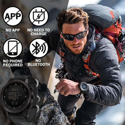 North Edge Tactical Outdoor Watch with Altimeter, Compass, Barometer, and Pedometer