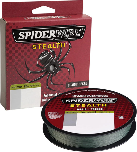 SpiderWire Stealth Braid — 15lb/125yd, Moss Green