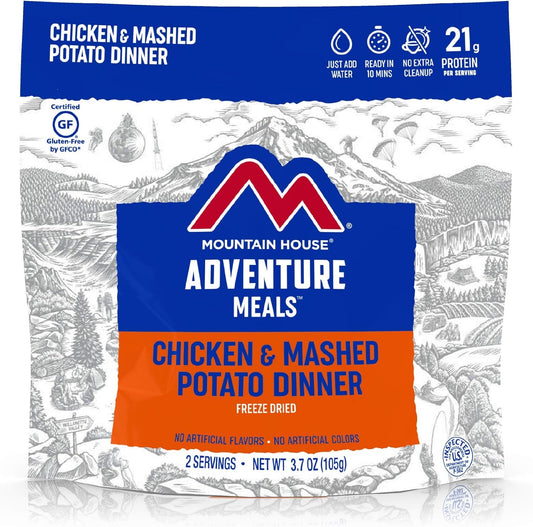 Mountain House Chicken & Mashed Potato Dinner Gluten - Freeze Dried Backpacking & Camping Food  - Survival & Emergency Food  - Gluten-Free