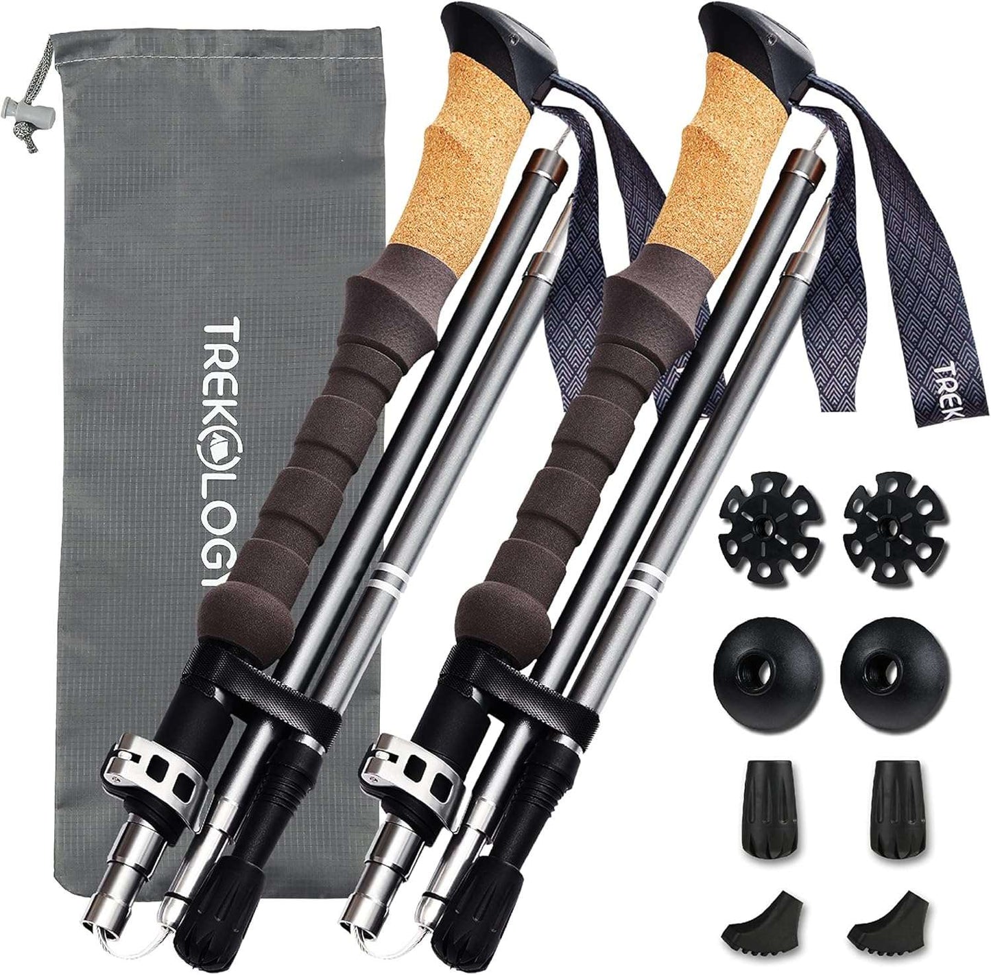 TREKOLOGY Trek-Z cork grip trekking poles aluminum