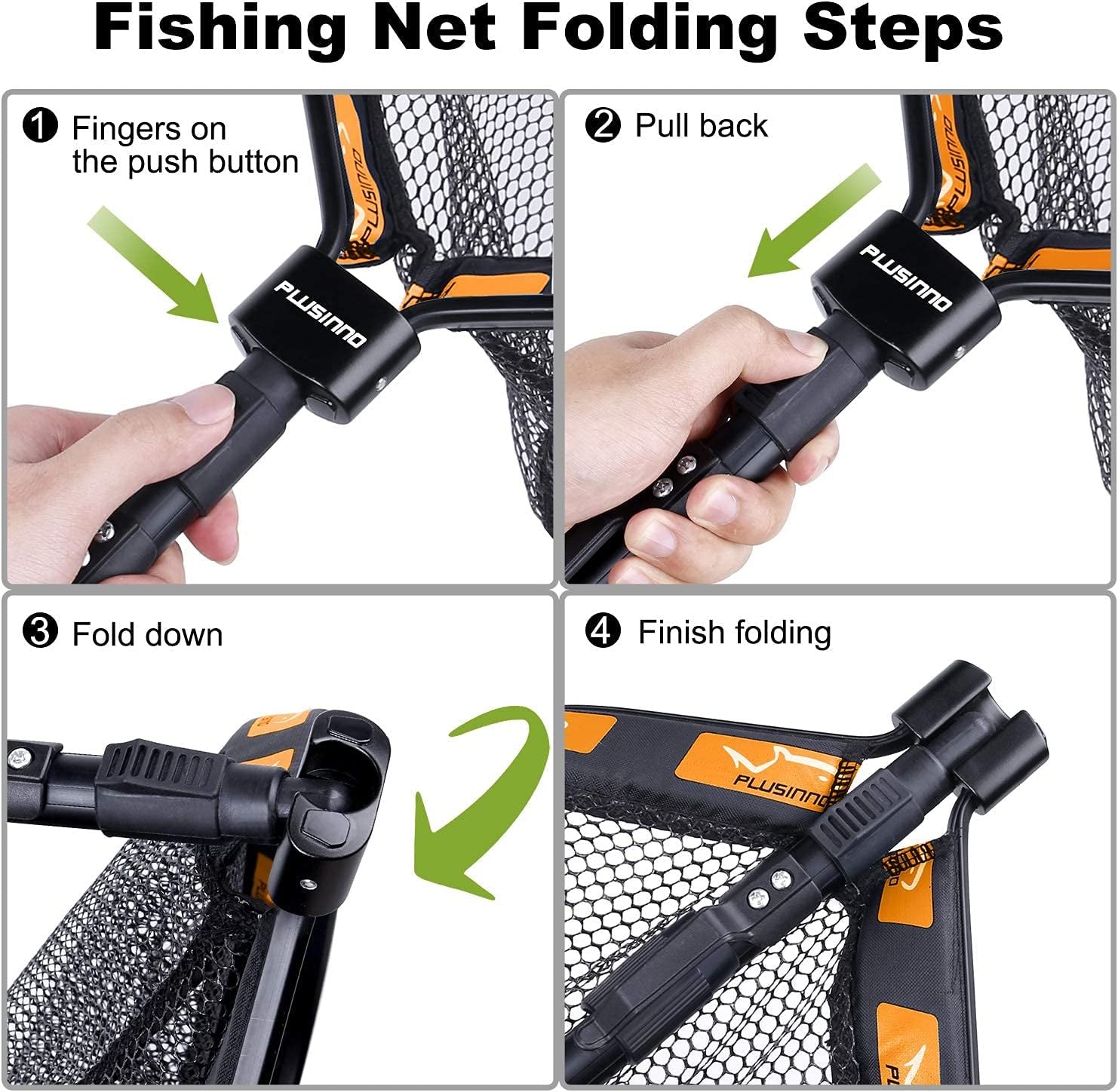 Rubber Coated Floating Fishing Net for Various Fish Species, Easy Catch & Release - Compact and Foldable - Peak Performance Outfitters