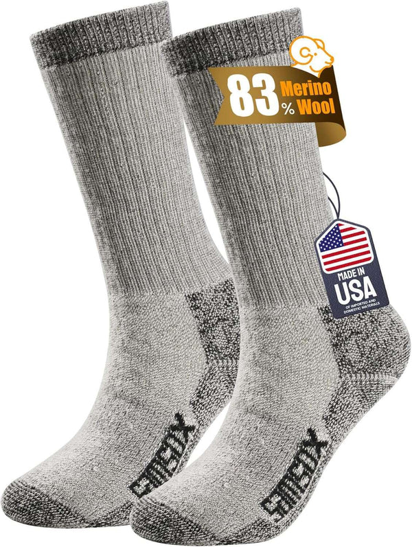 SAMSOX merino wool heavyweight boot socks made in USA full cushion
