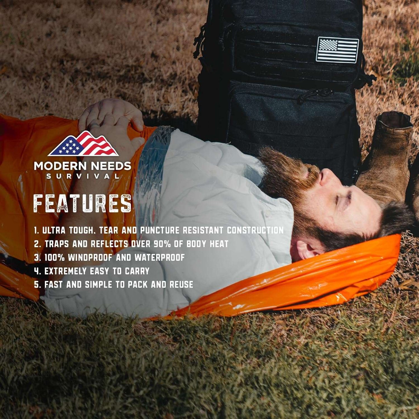 Modern Needs Emergency Sleeping Bag Thermal Bivy Sack