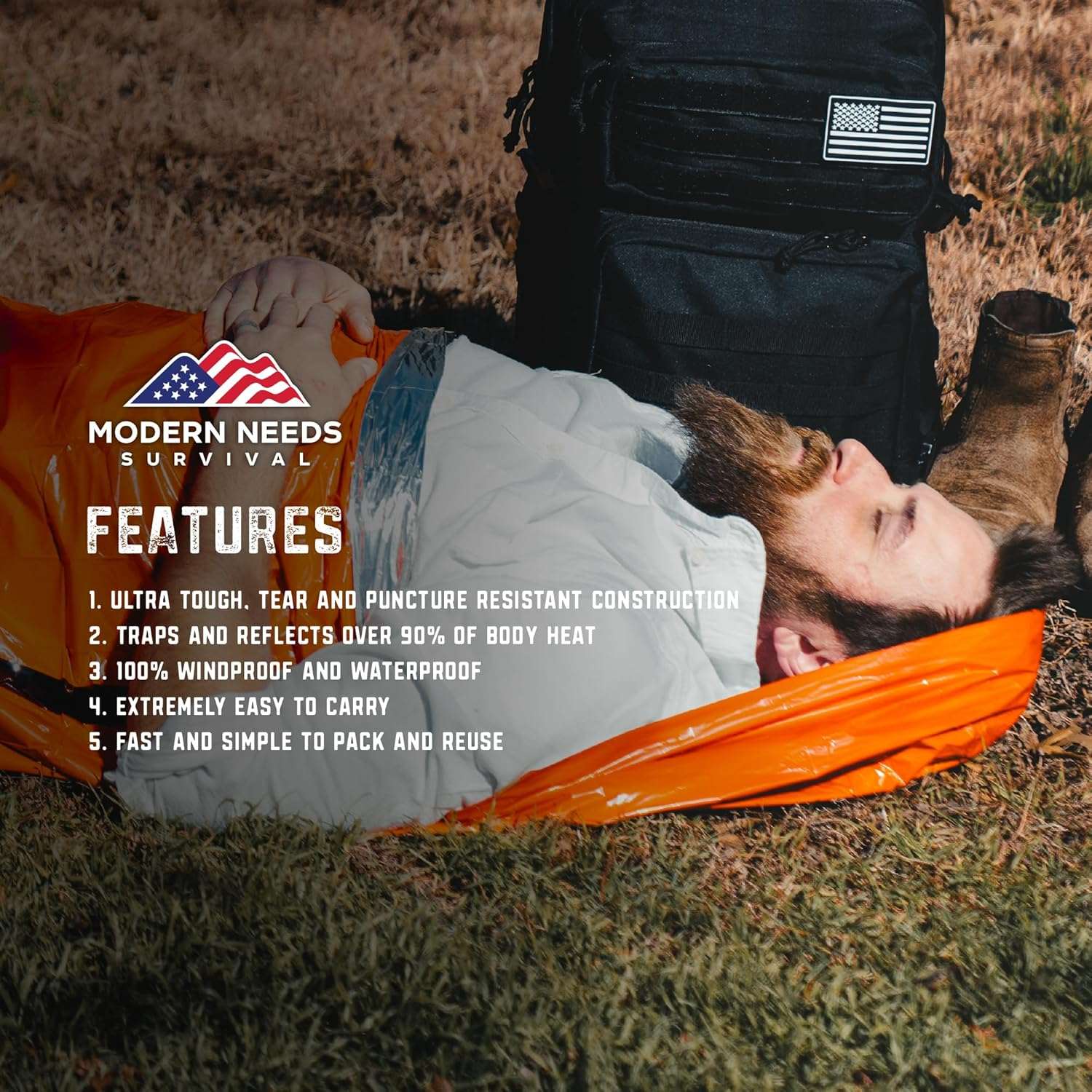 Modern Needs Emergency Sleeping Bag Thermal Bivy Sack