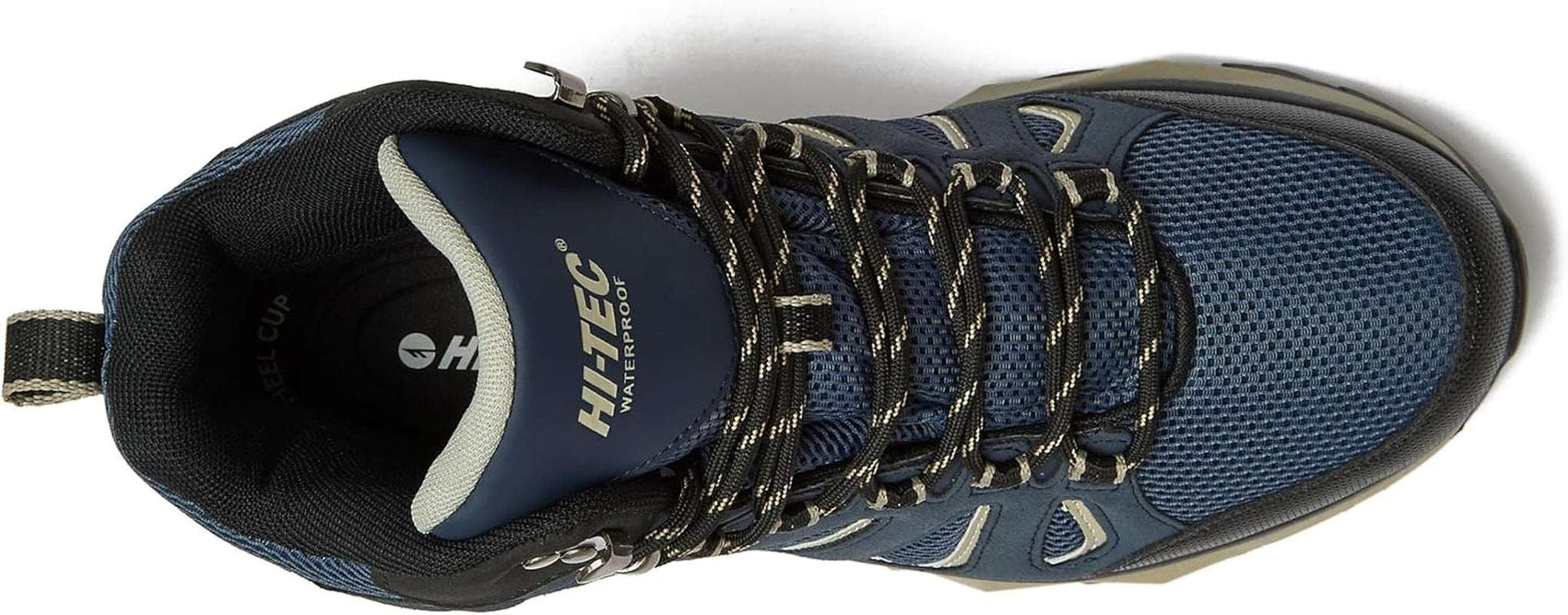 HI-TEC Valley Geo Mid Waterproof Hiking Boots for Men, Lightweight Breathable Outdoor Trekking and Trail Sneakers