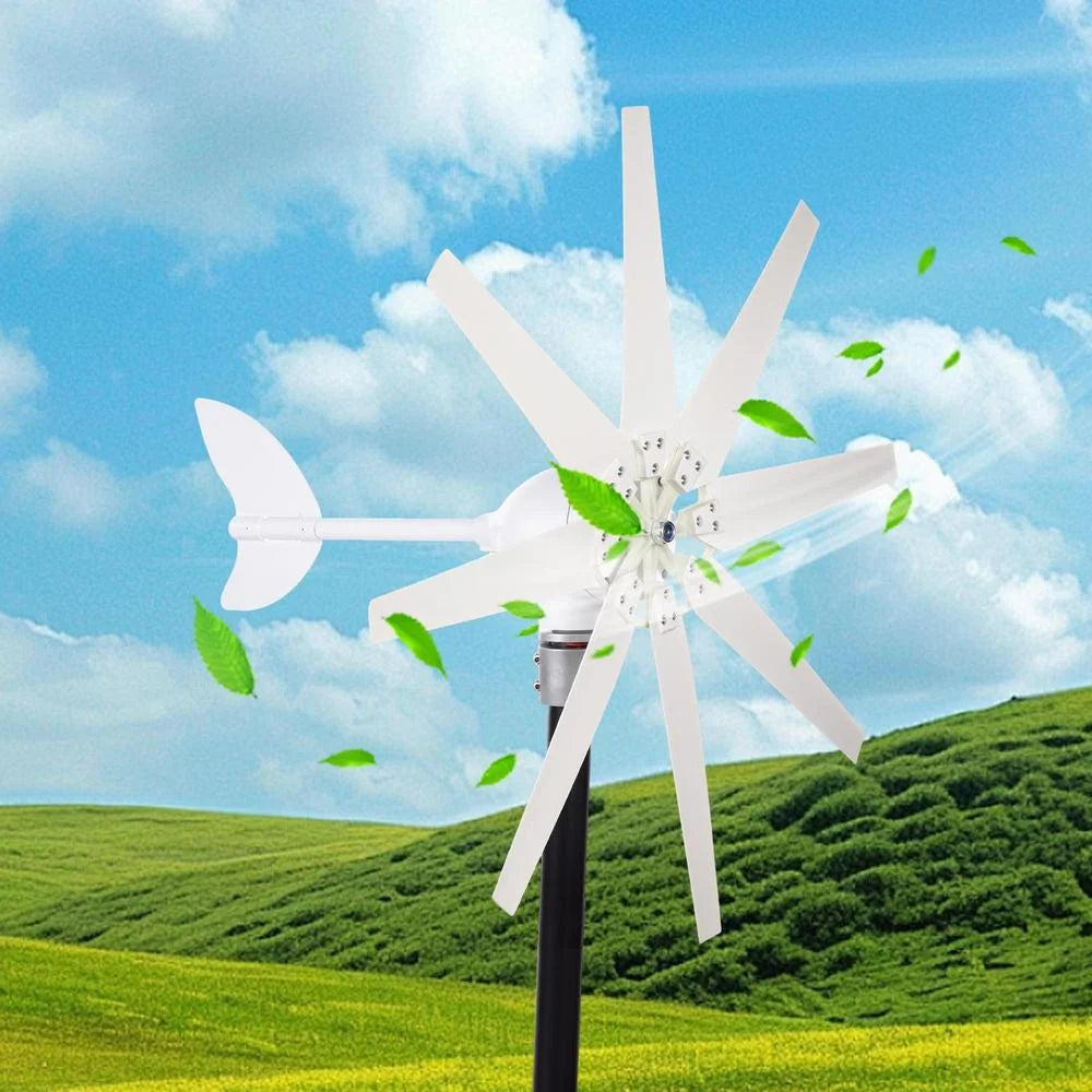 Wind Generator Kit 12000W Wind Generators Home Use Silent Wind Turbine Generator Kit Small Wind Turbines IP66 Waterproof Efficient Energy for Home First-Rate