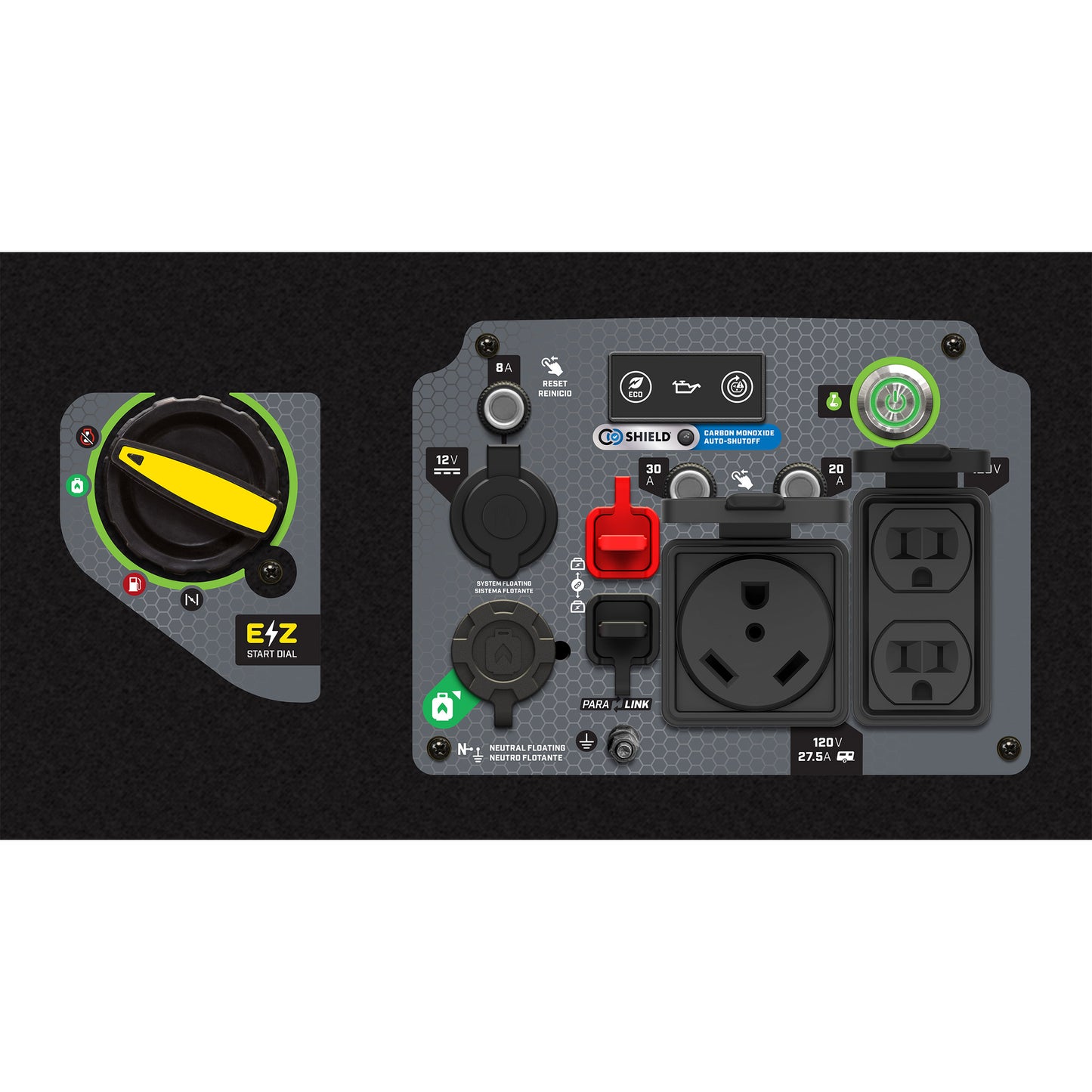 Champion 4000W Starting / 3300W Running Electric Start Dual Fuel RV Ready Inverter Generator