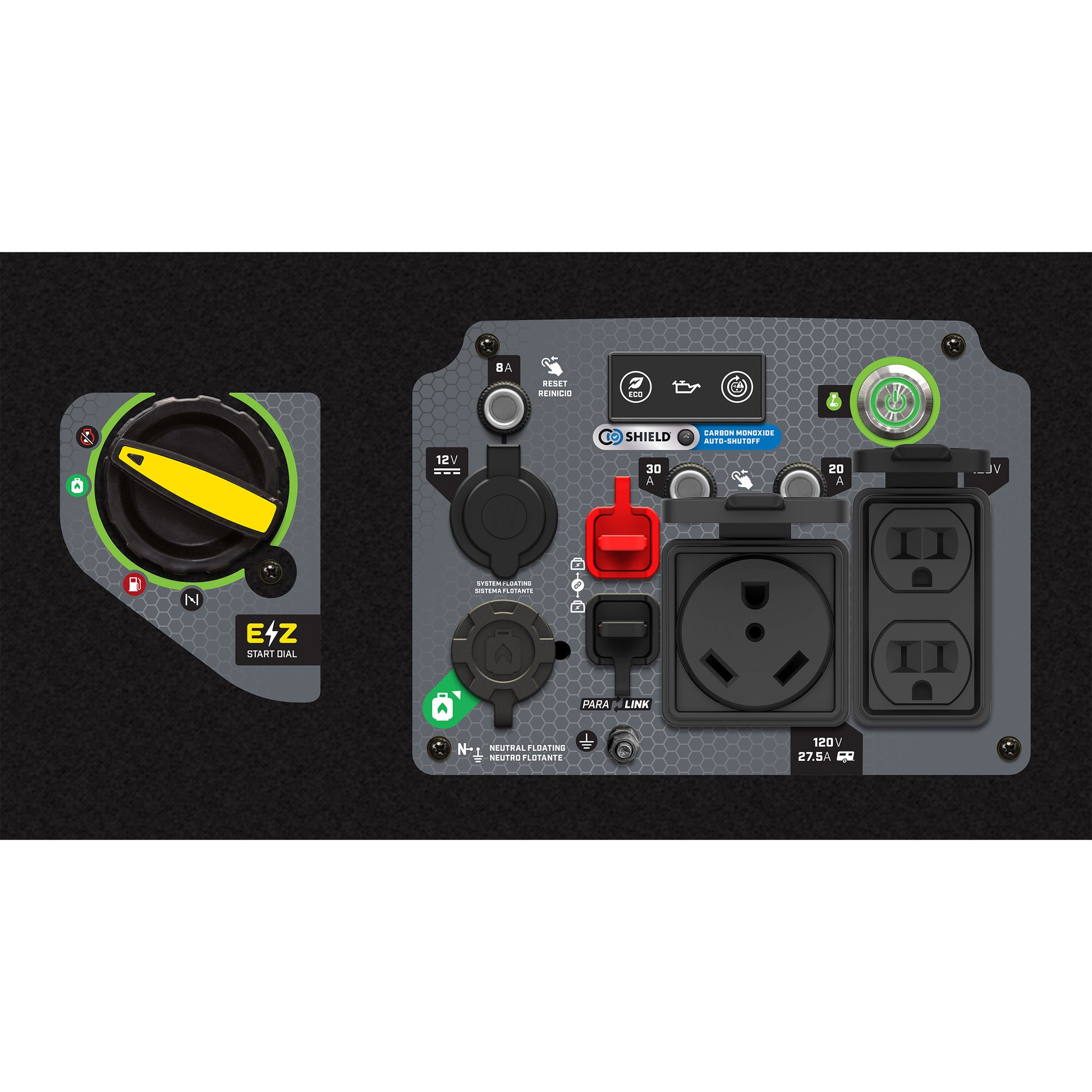 Champion 4000W Starting / 3300W Running Electric Start Dual Fuel RV Ready Inverter Generator
