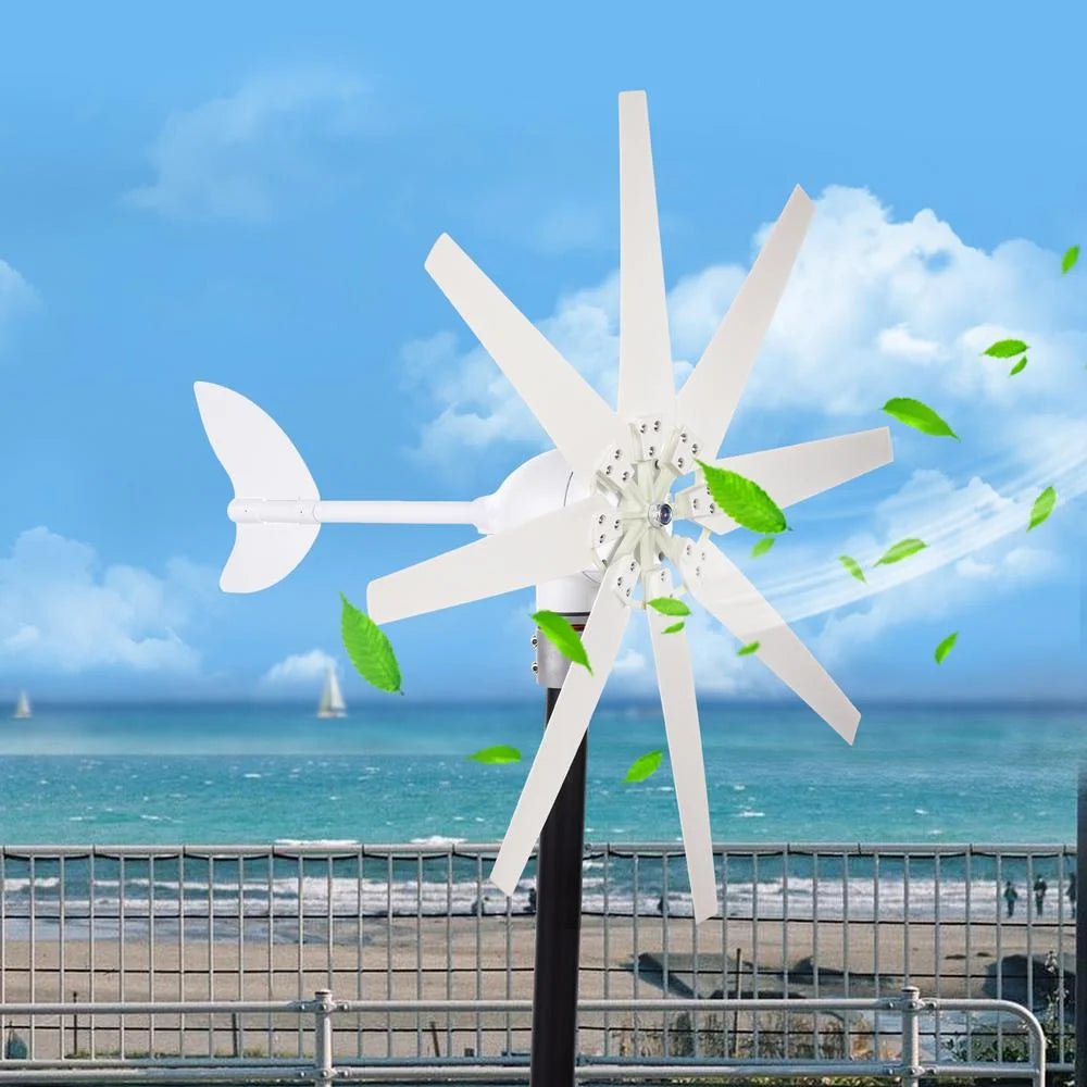 Wind Generator Kit 12000W Wind Generators Home Use Silent Wind Turbine Generator Kit Small Wind Turbines IP66 Waterproof Efficient Energy for Home First-Rate
