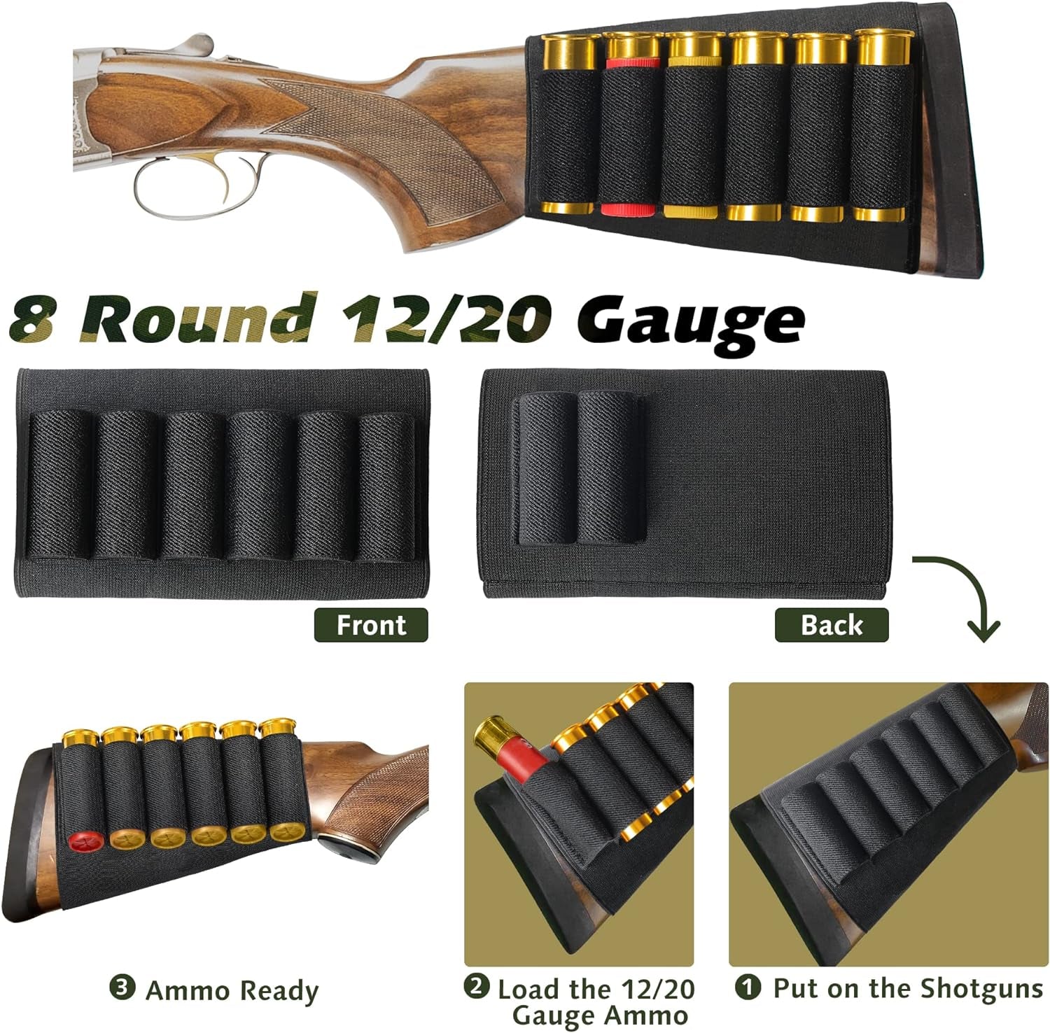 Adjustable Tactical Shotgun Shell Bandolier with Optional Shotgun Shell Holders for Hunting - Peak Performance Outfitters