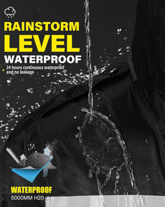 Icreek Raincoat Waterproof Long Rain Jacket Lightweight Rainwear Reflective with Packable Hood for Men Women Adults
