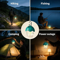 Egg Shell Rechargeable Camping Lantern, 250LM Dimmable LED Camping Light with Foldable Hook, IPX4 Waterproof USB Lantern for Kids, Camping, Hiking, Home Emergency (Turquoise Blue)