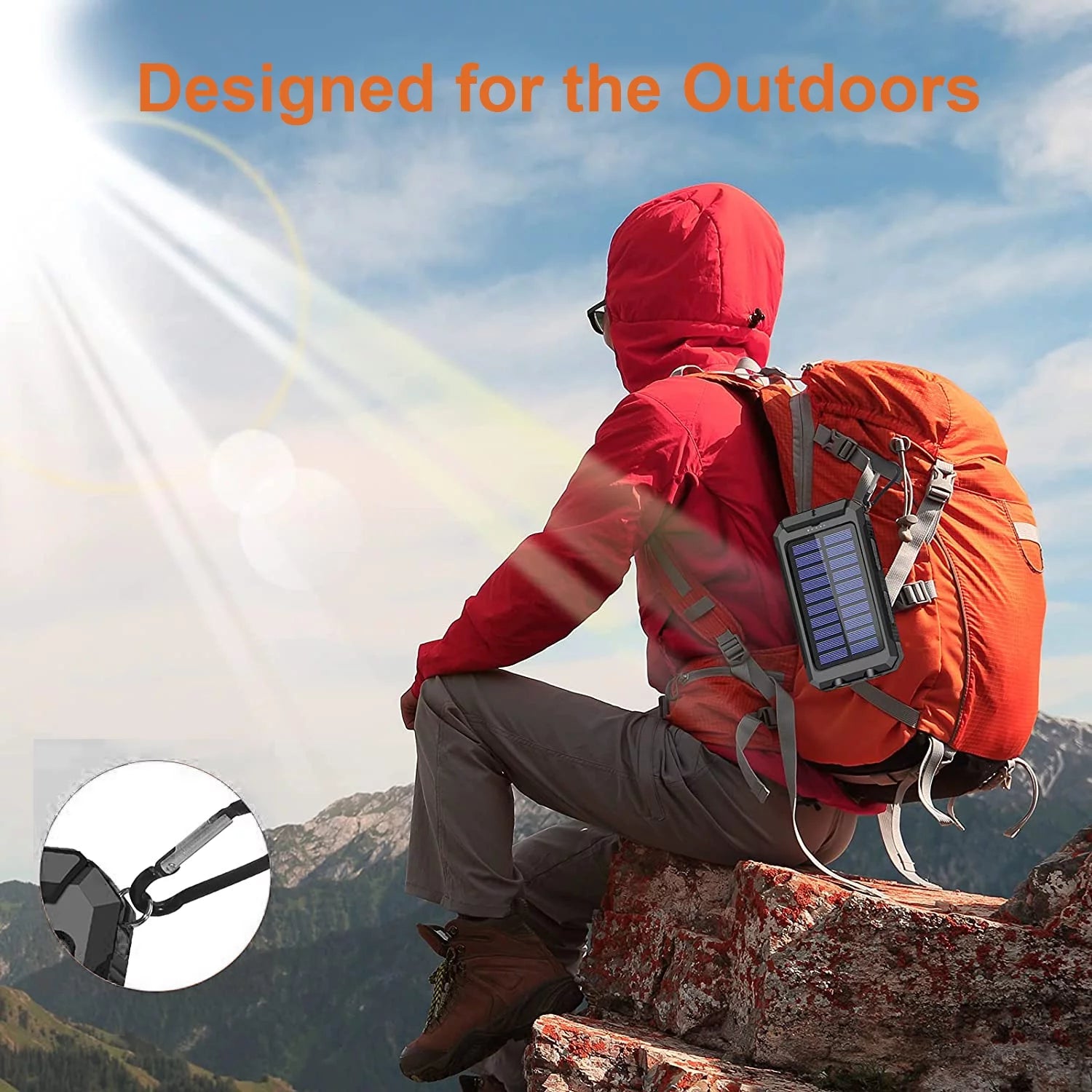 20,000mAh Solar Charger (Black) - Exclusive Availability at -US Store for Genuine Product - Peak Performance Outfitters