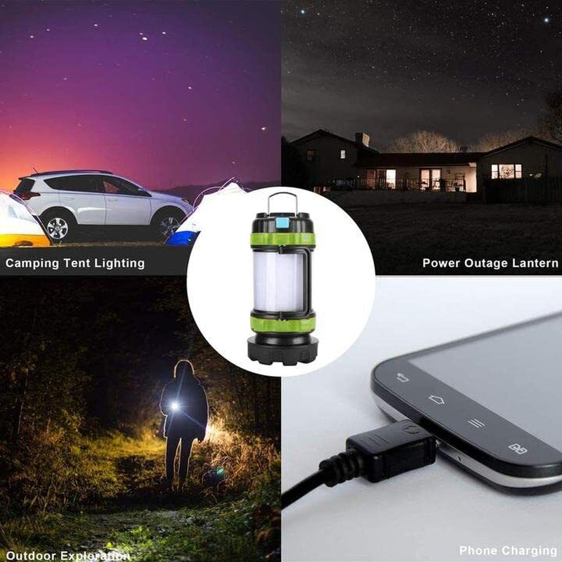 Rechargeable Camping Lantern with 4000mAh Power Bank and Flashlight - Peak Performance Outfitters