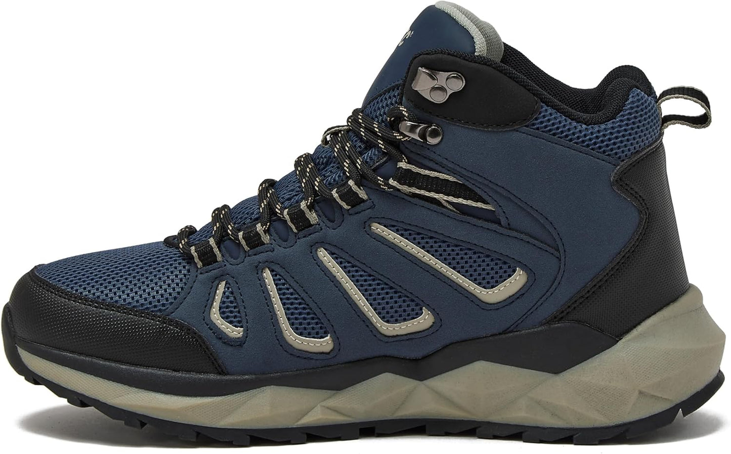 HI-TEC Valley Geo Mid Waterproof Hiking Boots for Men, Lightweight Breathable Outdoor Trekking and Trail Sneakers