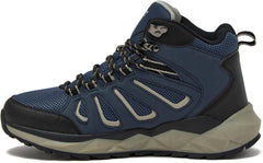 HI-TEC Valley Geo Mid Waterproof Hiking Boots for Men, Lightweight Breathable Outdoor Trekking and Trail Sneakers