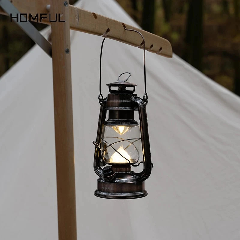 Portable Vintage Camping Lantern with 18650 Li-Ion Battery - Peak Performance Outfitters