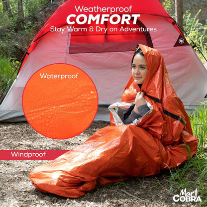 Emergency Sleeping Bag 3-Pack Waterproof Mylar Bivy Shelter