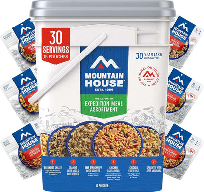 Mountain House Emergency Meal Assortment Kit with 30-Year Shelf Life