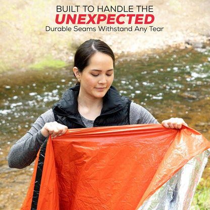 Emergency Sleeping Bag 3-Pack Waterproof Mylar Bivy Shelter