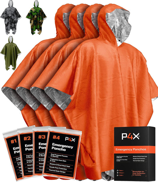 Emergency survival poncho waterproof — packable rain cover and shelter