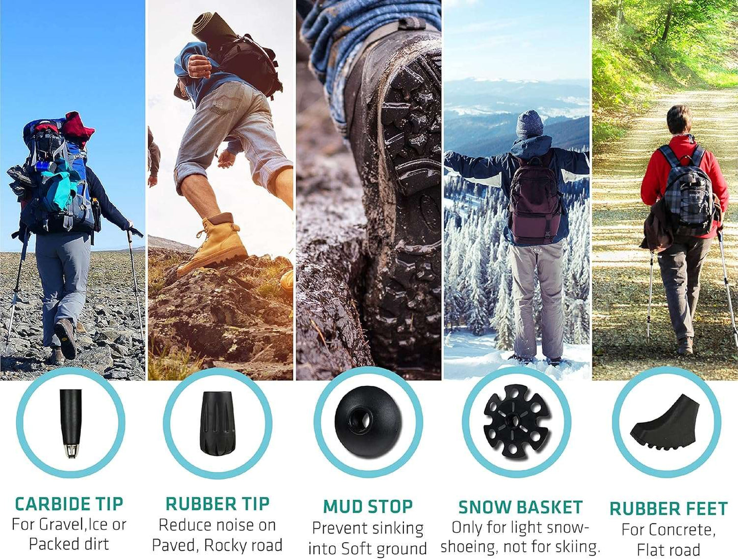 TREKOLOGY Trek-Z Cork Grip Trekking Poles