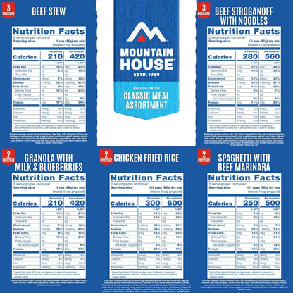 Mountain House Emergency Meal Assortment Kit with 30-Year Shelf Life